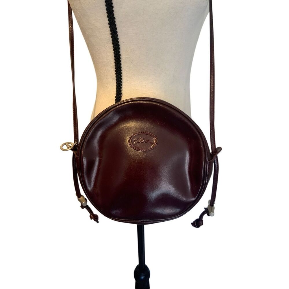 Longchamp Vintage Le Pliage Leather Circular Shoulder Bag - Picture 11 of 11
